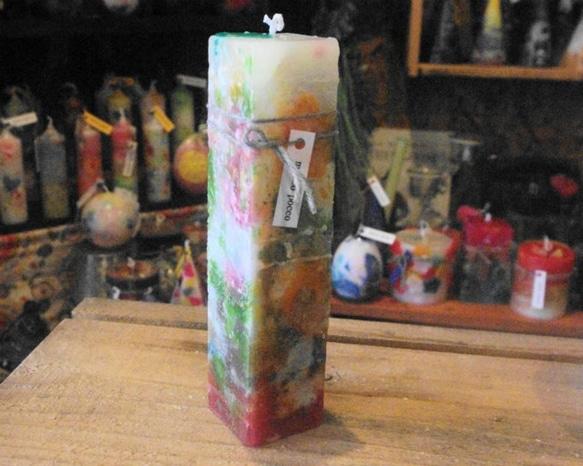 candle　tall四角柱　c3304 1枚目の画像