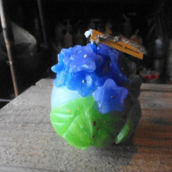 キャンドル　紫陽花球体8㎝　ｃ3640 2枚目の画像