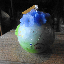 キャンドル　紫陽花球体8㎝　ｃ3640 4枚目の画像