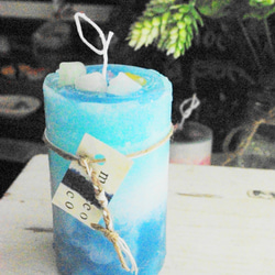 candle　sea　blue　c013 2枚目の画像