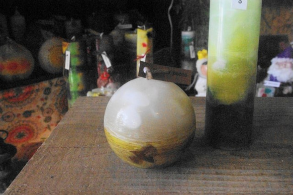 キャンドル　球体8cm　ｄ３２３ 2枚目の画像