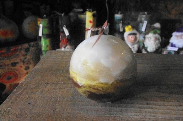 キャンドル　球体8cm　ｄ３２３ 4枚目の画像