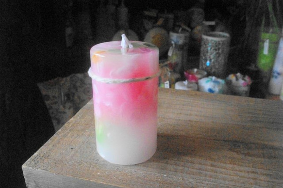 candle　円柱wide6cm　ｄ６６7 6枚目の画像