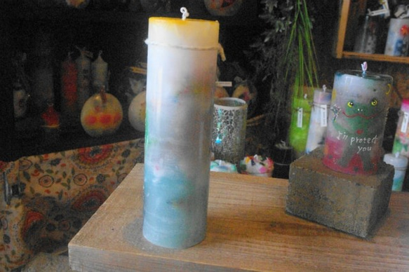 candle　tall円柱wide6.5cm　サボテン　ｄ６７８ 6枚目の画像