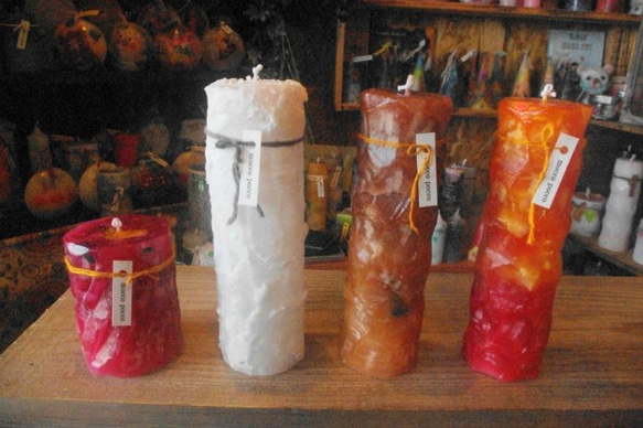 candle　削り円柱wide8ｃｍ　ｄ８３８ 5枚目の画像