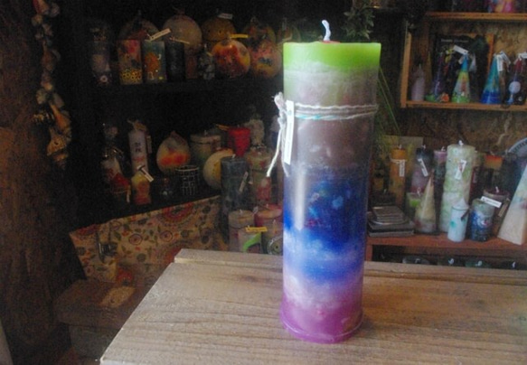 candle　少し大きめ円柱wide8ｃｍ　ｄ１２４７ 2枚目の画像