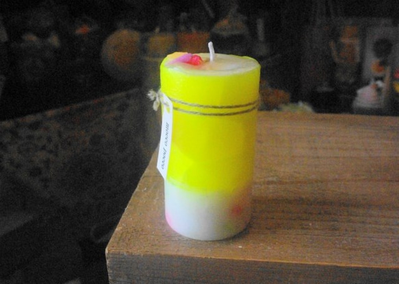 カラーミニ円柱　蛍光イエロー　ｄ１８９６ 3枚目の画像