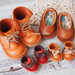 ちいさな革靴のファミリーセット《オーダー製作》 4枚目の画像