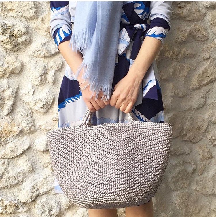 ＝受注製作商品＝　キラキラビッグマルシェバッグ『Ｃｏｏｌ』アンティークシルバー