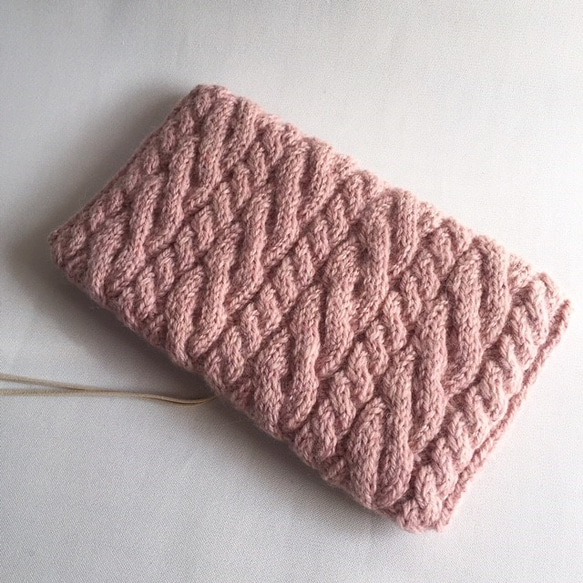 ニットクラッチバッグ『Ｃａｂｌｅ』ピンク 
