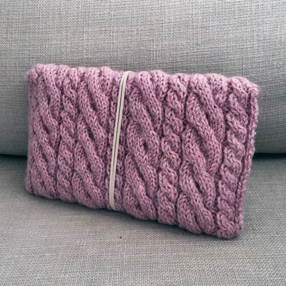 ニットクラッチバッグ『Ｃａｂｌｅ』ピンク 