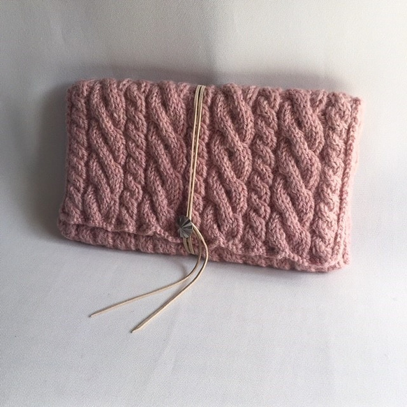ニットクラッチバッグ『Ｃａｂｌｅ』ピンク 
