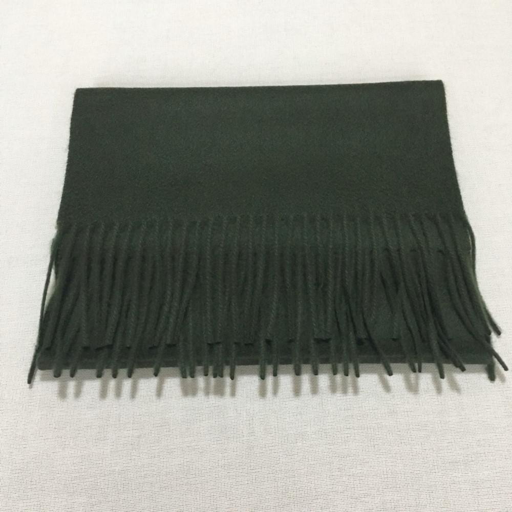 カシミヤマフラー　オリーブグリーン