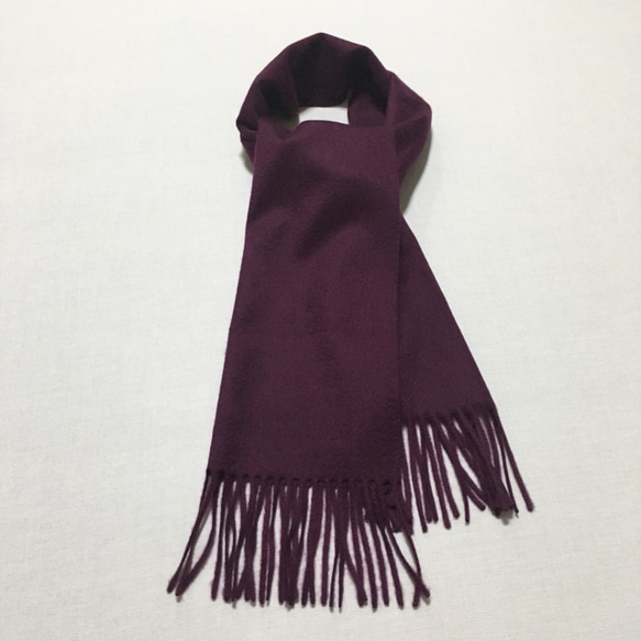 カシミヤマフラー パープル マフラー crews 通販 6586298｜Creema