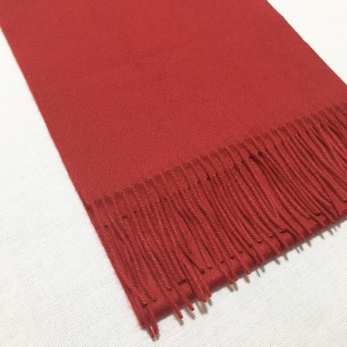 カシミヤマフラー レッド マフラー crews 通販 6586303｜Creema(クリーマ)