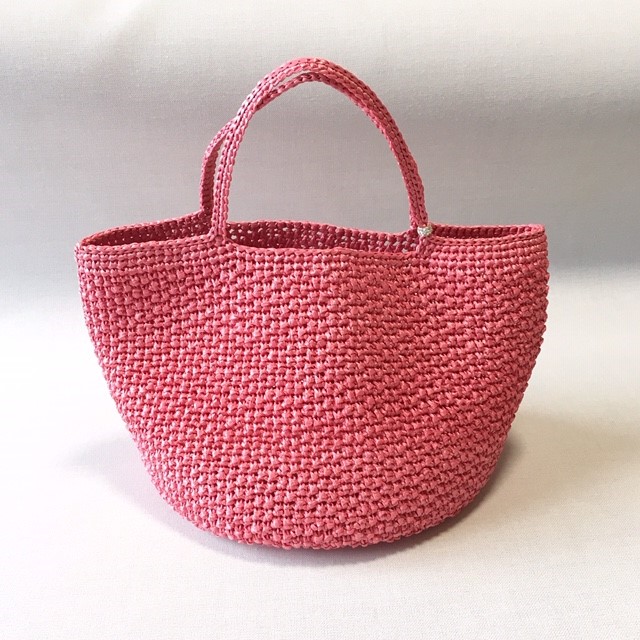 ＊桜ピンクと春霞＊ 持ち手レザーと春色マルチなマルシェバッグ 桜ピンクと春霞＊ 持ち手レザーと春色マルチなマルシェバッグ