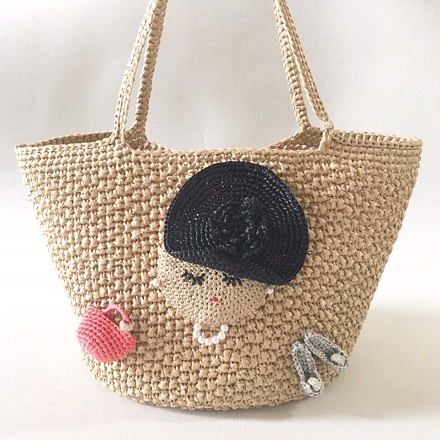 ＝受注製作商品＝　デコレーション　キラキラマルシェバッグ『Ｃｏｏｌ』サンドベージュ