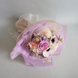 バラとアネモネの花束 ラベンダーカラー bouquet 3枚目の画像