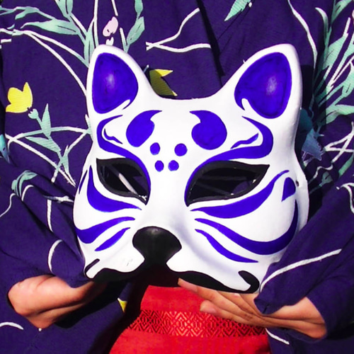 お祭り狐お面 楽天市場】お面 天狐 樹脂製 [ お面 おめん きつね キツネ 狐 FOX