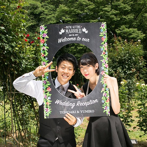 ウェディング フォトブース フラワーリース