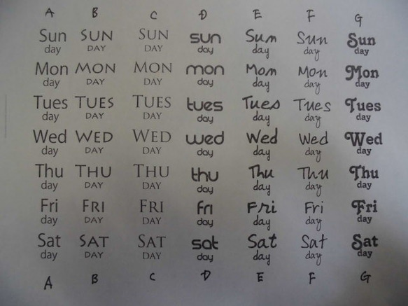 英字曜日スタンプ（大） 4枚目の画像