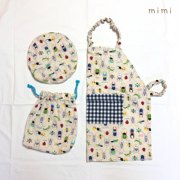 あゆみ様オーダー品】エプロン3点set 、スタイ4点 その他入園グッズ 