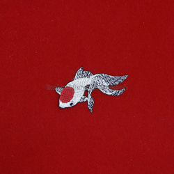 琉金　金魚　刺繍ワッペン 7枚目の画像