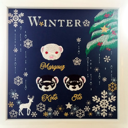 Seasons Ferrets  ***Winter***  フェレットたちの冬**夜バージョン 3枚目の画像