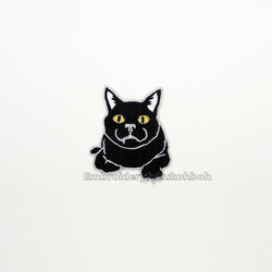 福ちゃんワッペン　黒猫のワッペン 1枚目の画像