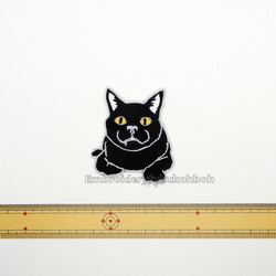 福ちゃんワッペン　黒猫のワッペン 6枚目の画像