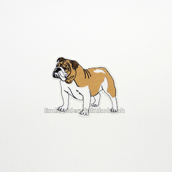 ブルドッグの中のブルドッグ　犬ワッペン 1枚目の画像