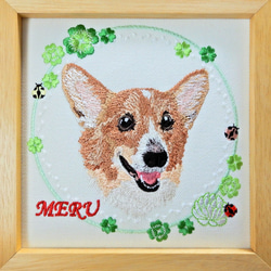 order embroidery art うちの子を刺繍に コーギーのMERUさん 5枚目の画像