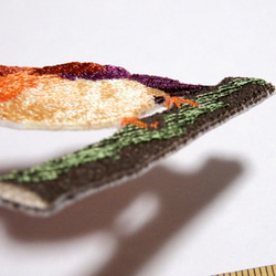 リュウキュウアカショウビン　鳥　野鳥　刺繍ワッペン 8枚目の画像