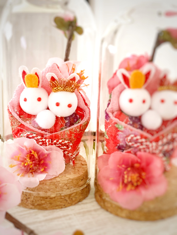 【数量限定】新春ポットの中の小さなお雛様と桜 3枚目の画像