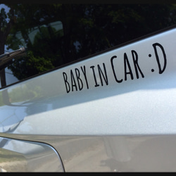 " BABY IN CAR :D " 車用外側ステッカー 1枚目の画像