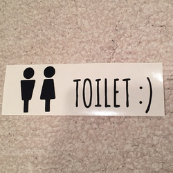 " TOILET :) "ステッカー 4枚目の画像