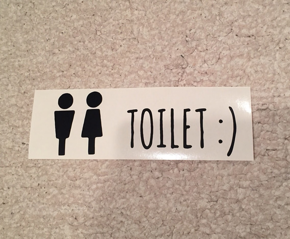 " TOILET :) "ステッカー 4枚目の画像