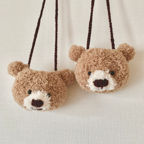くまのポシェット くまさんポシェット もこもこふわふわ 雑貨