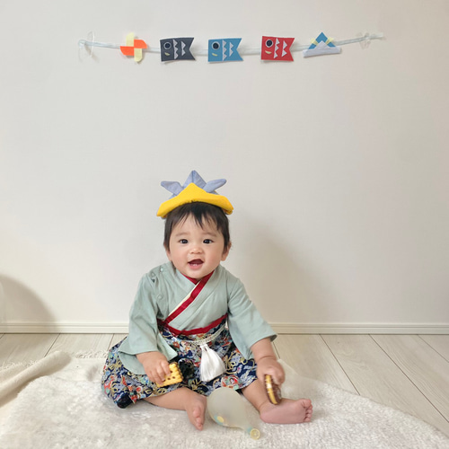 かぶれる兜 かぶと こどもの日 初節句 布兜 帽子(ベビー・キッズ) たい