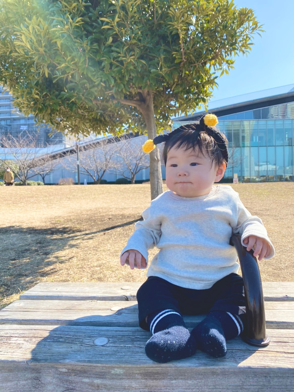 ハチさんヘアバンド　はちさん　ハロウィン　イベント　コスプレ 3枚目の画像