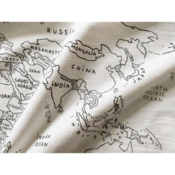 〈タペストリー〉World Map コットンリネン | 子ども部屋 | インテリア | 世界地図 | 地図 5枚目の画像