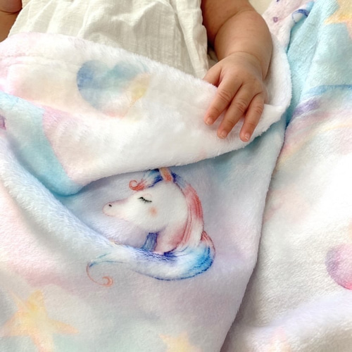 ブランケット〉unicorn | ユニコーン | ゆめかわ | 名入れ | 出産祝い