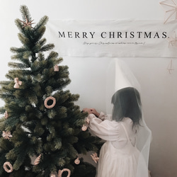 ＊完売＊〈タペストリー〉MERRY CHRISTMAS. | コットンリネン | クリスマス | ツリー 8枚目の画像