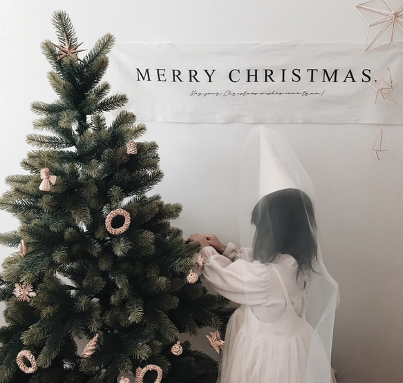 ＊完売＊〈タペストリー〉MERRY CHRISTMAS. | コットンリネン | クリスマス | ツリー 8枚目の画像