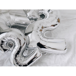 〈Balloon〉ナンバー（L）white/silver |  誕生日 | おうちスタジオ 6枚目の画像