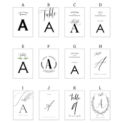 【テーブルナンバー】12枚set／12 design 2枚目の画像