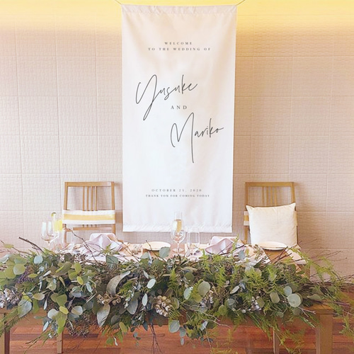 ウェディングフラッグ】大サイズ（生成り）／30 design