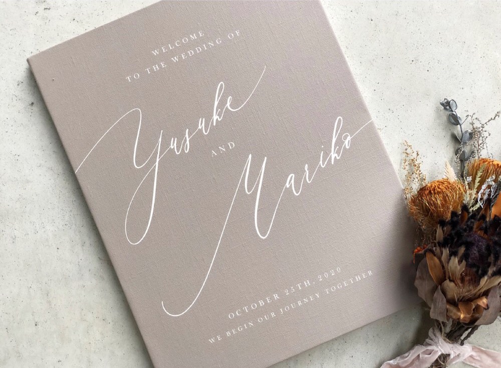 【キャンバスボード】グレージュ（A3）│ウェルカムボード／13 design