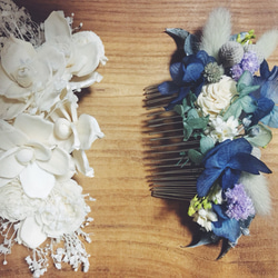 【WEDDINGヘッドドレス】ナチュラルなプリザーブド 3枚目の画像