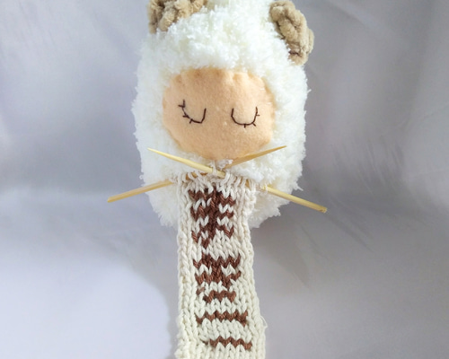 再×11販】編み物ひつじ (お名前入れます) あみぐるみ Atelier HARUMIN